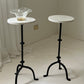 - Vintage Marble & Iron Side Table - Two Available