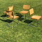 Cane and Chrome Cantilever Chairs