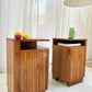 - Set of Two Vintage Wooden Bedside Tables