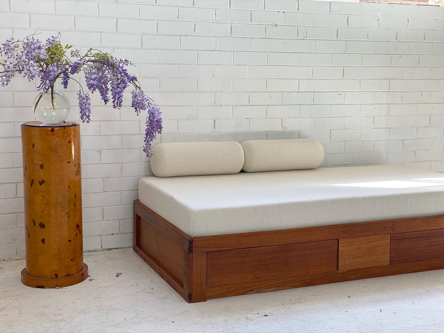 Vintage Handmade Wooden Daybed Sofa
