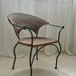 - Curvy Iron and Cane Armchair