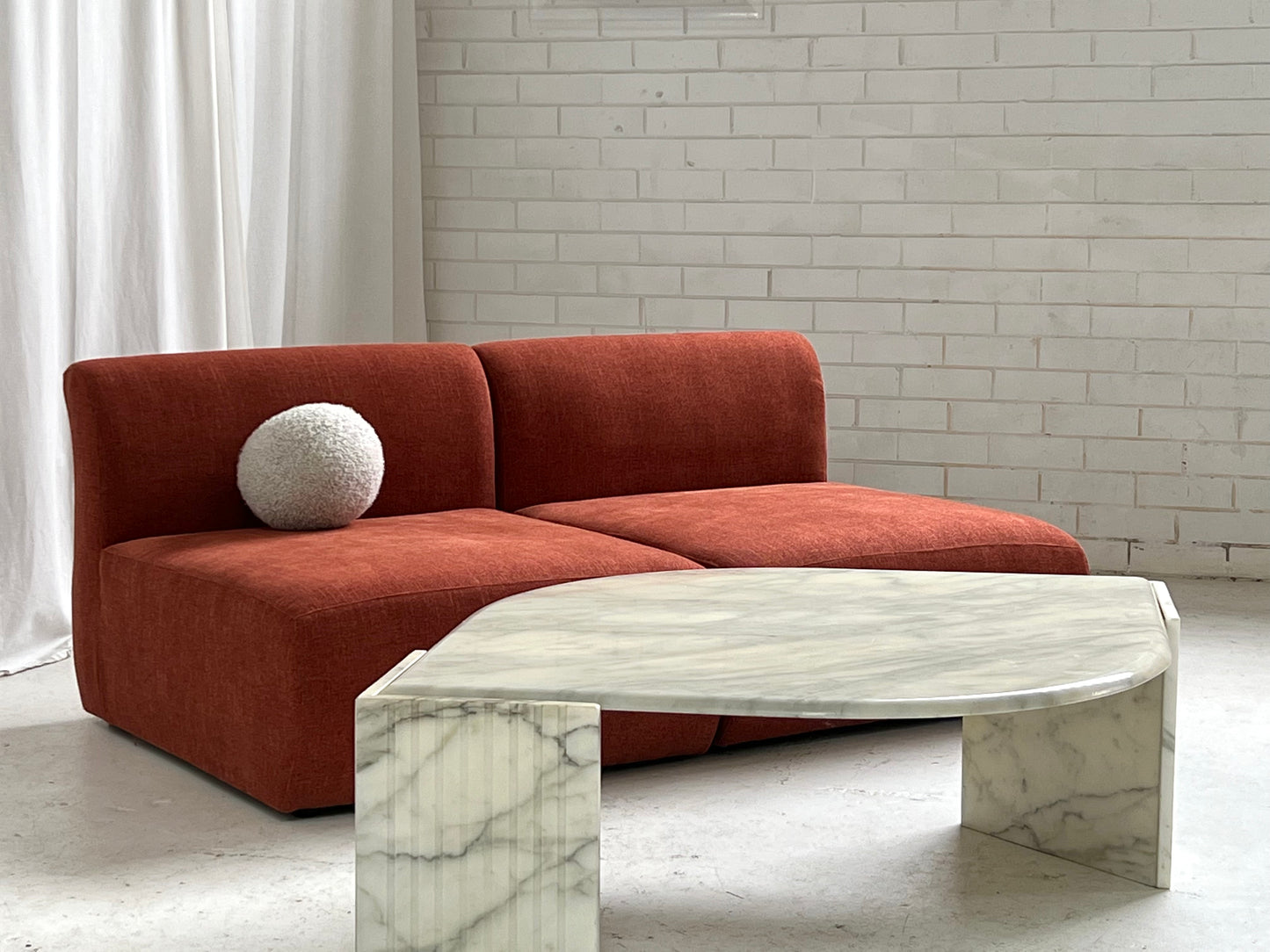 Vintage Marble Tear Drop Coffee Table