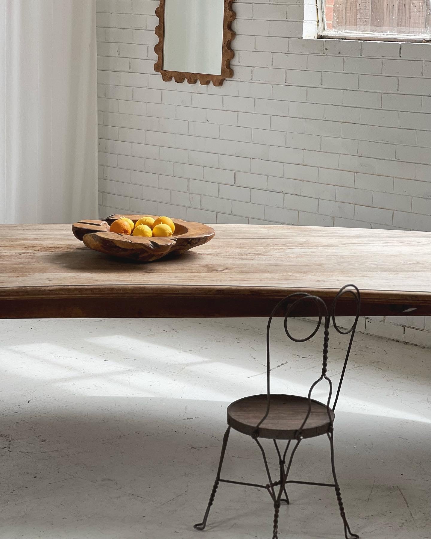Custom Large Wooden Curved Table