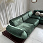 - Low Green Velvet Modular Sofa Set