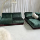 - Low Green Velvet Modular Sofa Set