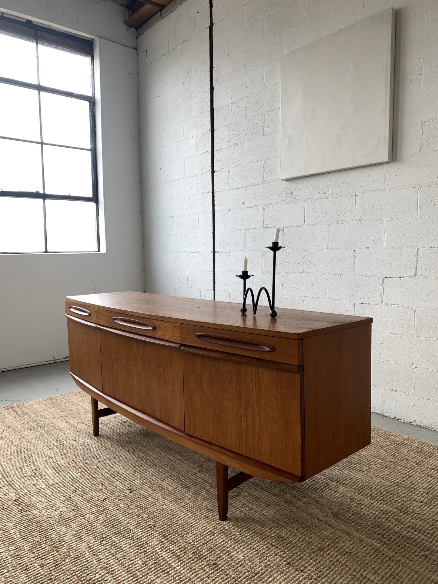Bow Front Mid Century Sideboard