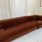 Vintage Fler Choc Velvet Modular Sofa / Bed