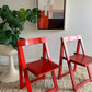 Original 1960’s Aldo Jacober and Pierangela d’Aniello “Trieste” Folding Chairs for Bazzani