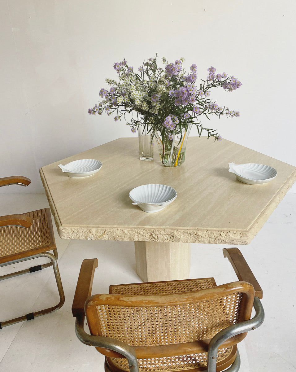 Italian Travertine Dining Table
