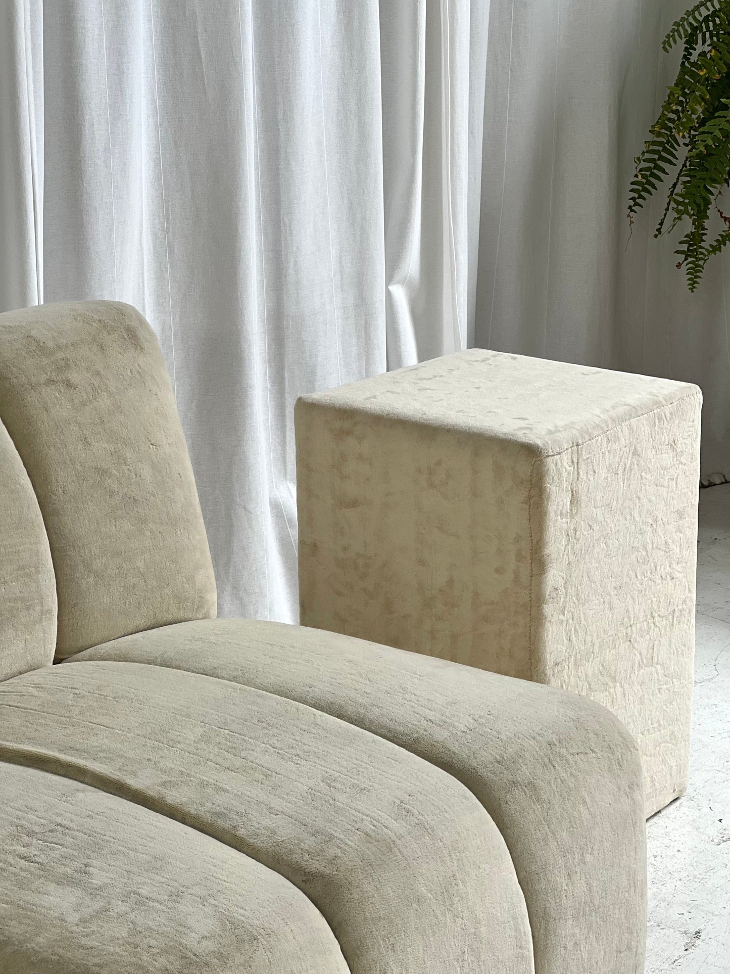 - Soft Cream Curved Modular Sofa Set