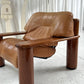 - Pacific Green Tan Leather Armchair