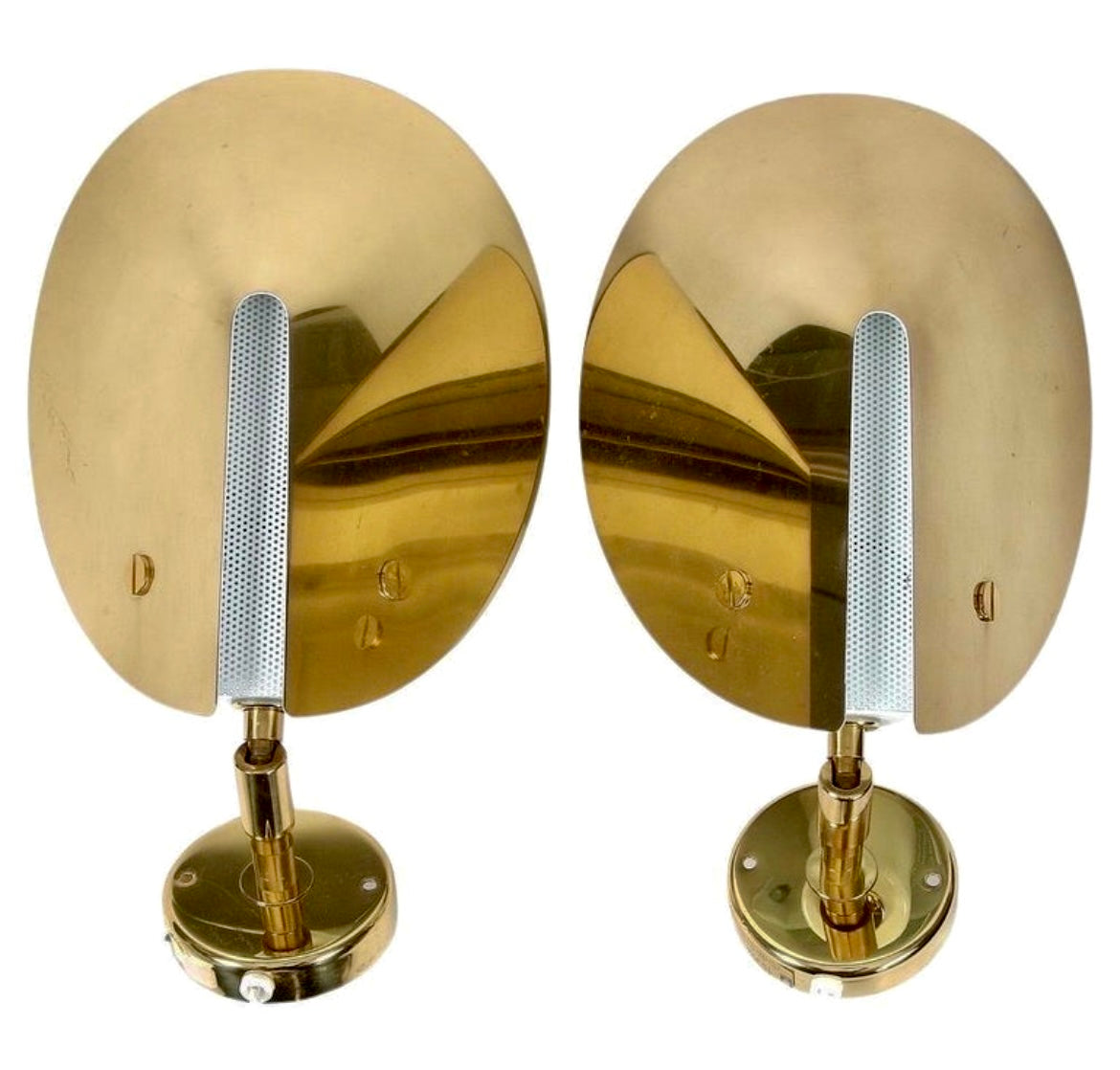 Pair of Vintage Brass Sconces by Aneta, Sweden