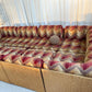 Vintage 9 Piece Geometric Corduroy Modular Sofa & Ottoman (Set)