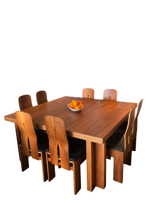 Carlo Scarpa for Bernini Ten Piece Dining Suite - Table, Chairs & Credenza