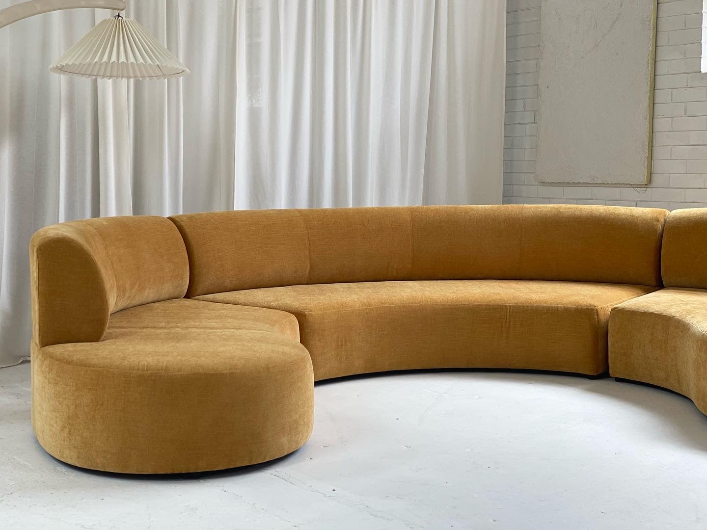 Bespoke Mustard Curvy Modular Sofa