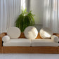 Vintage Cane and Boucle Lounge / Day Bed