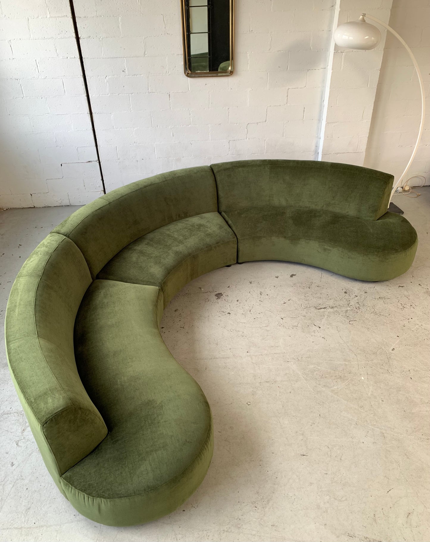 Bespoke Velvet Modular in Deep Botanical Green