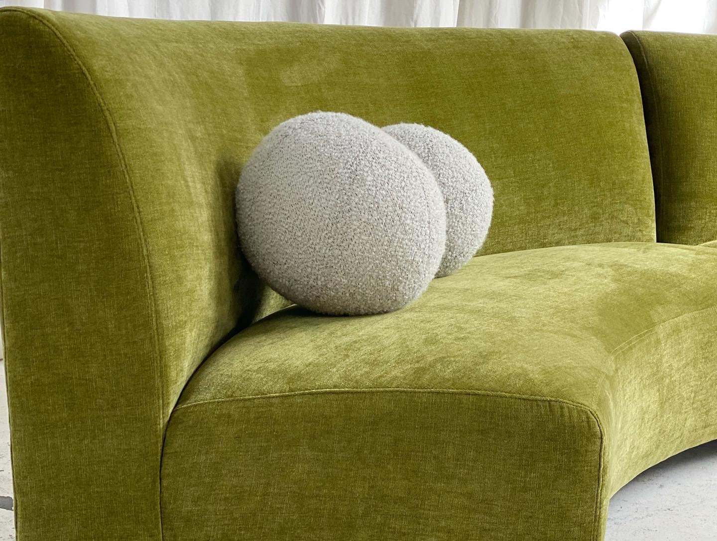 Bespoke Olive Curved Modular Sofa