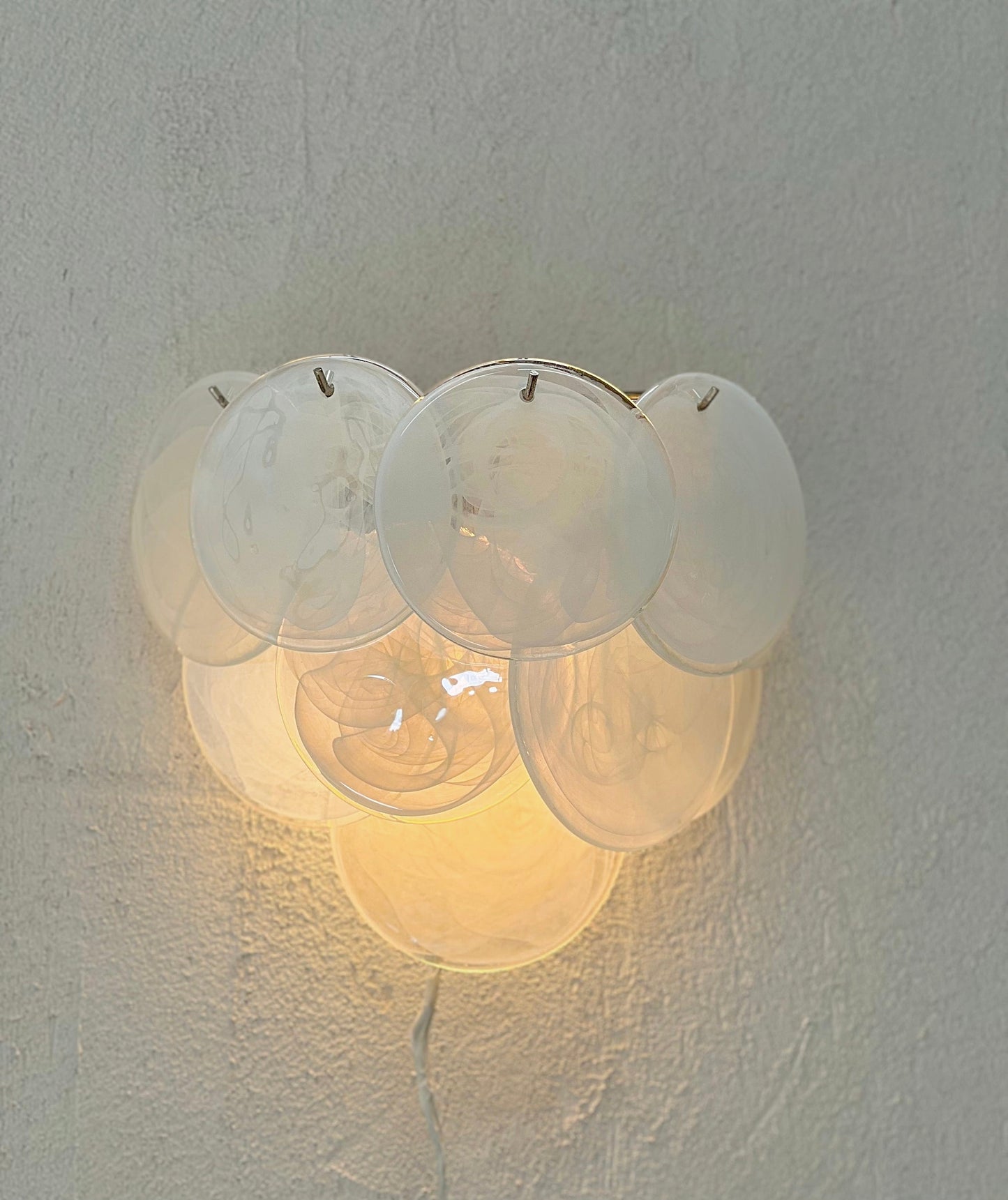Murano Sconce - VISTOSTI WHITE - Two Available