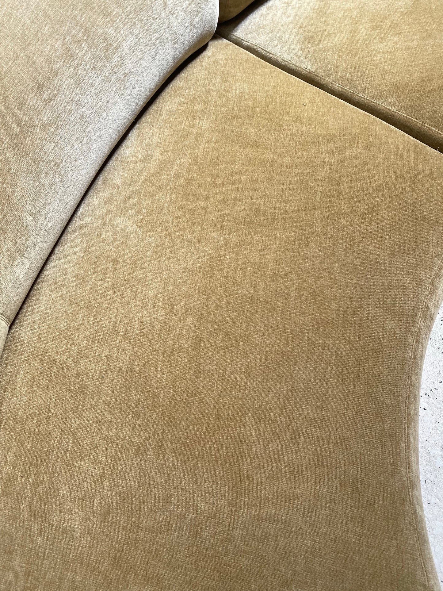 Fawn Velvet Curvy Modular Sofa