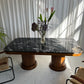 - Custom Marble & Teak Table