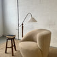 Sculptural Wool Boucle Swivel Chair by Design Warehouse