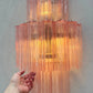 Murano Sconce - Venini TRONCHI PINK - One Available
