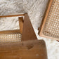 Original Italian Aldo Jacober Rattan Folding Chairs