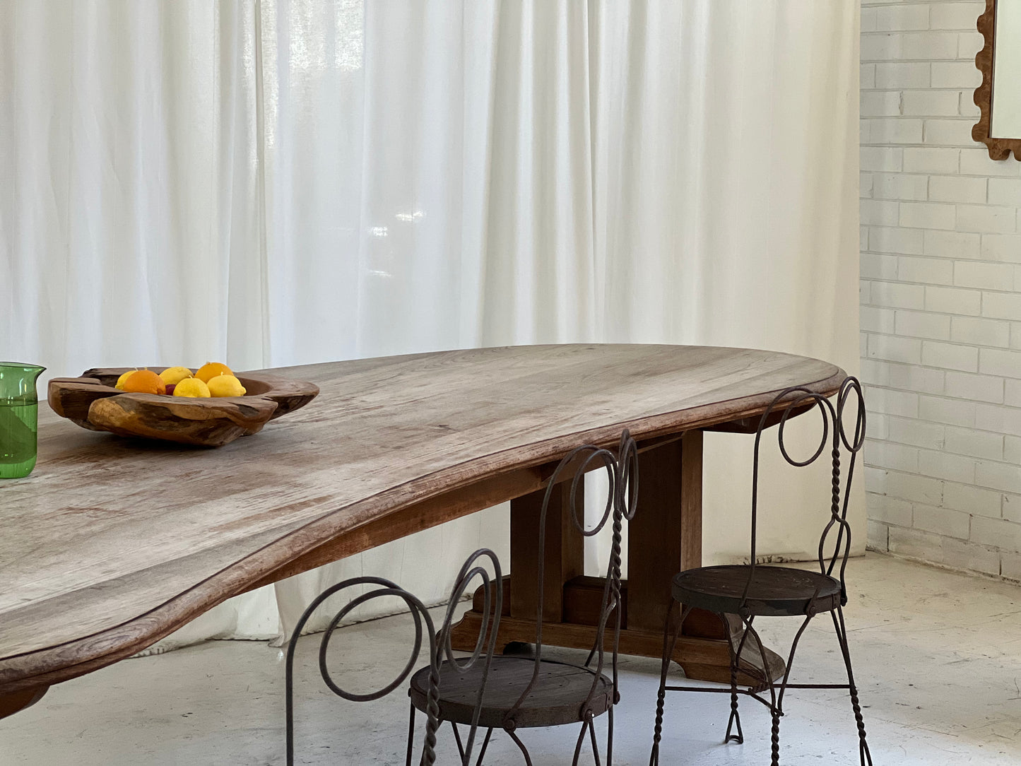 Custom Large Wooden Curved Table