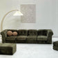 - Bespoke VandeRoza Green Chenille Modular Sofa - Seven Piece Set