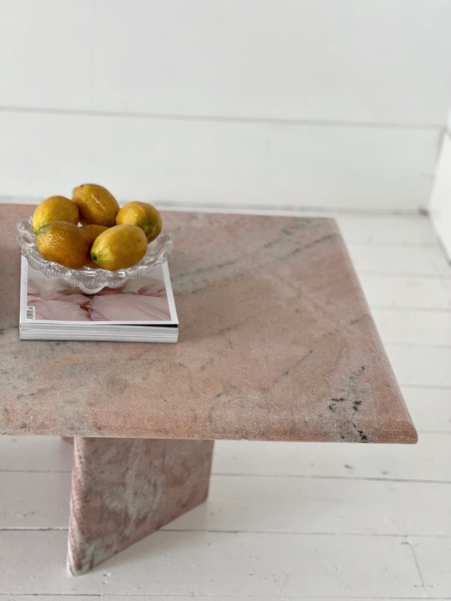 Pink Marble Coffee Table