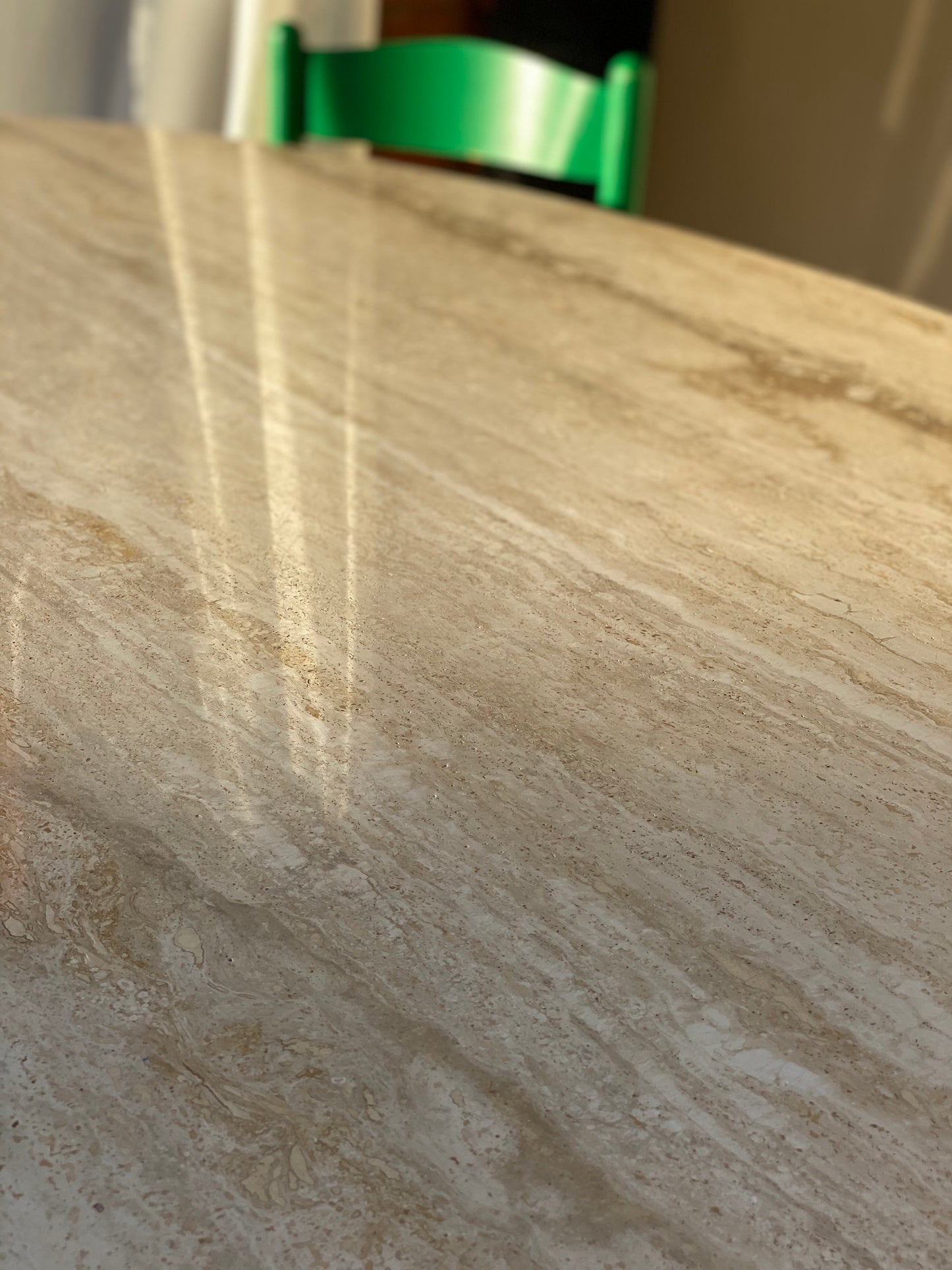Italian Travertine Dining Table