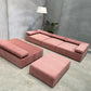 Pink Five Piece Modular Sofa