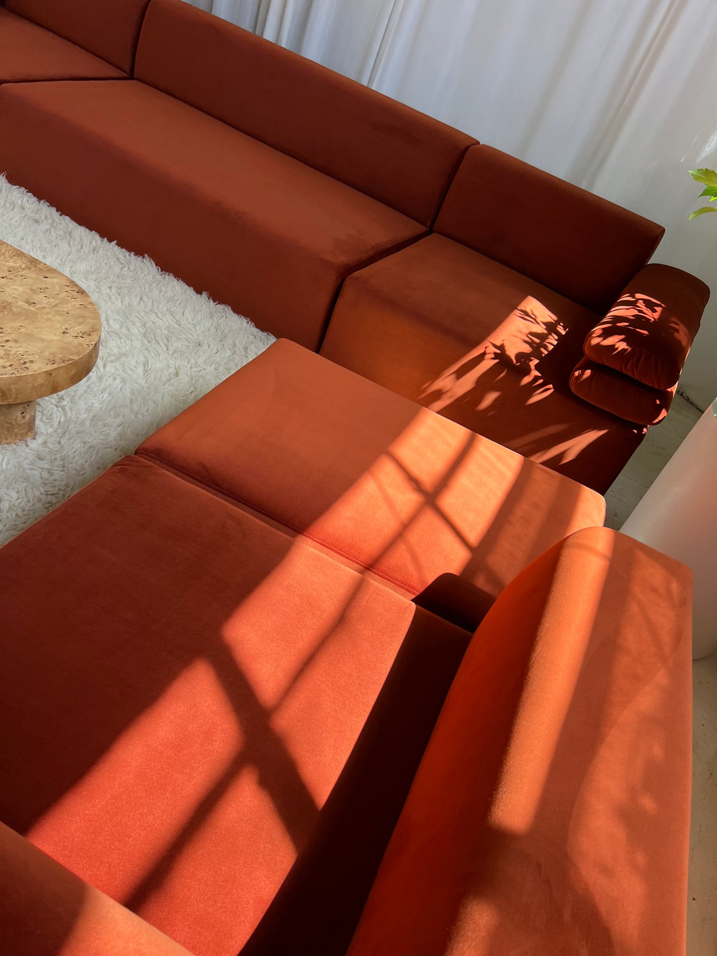 - Copper Velvet Modular Sofa Set
