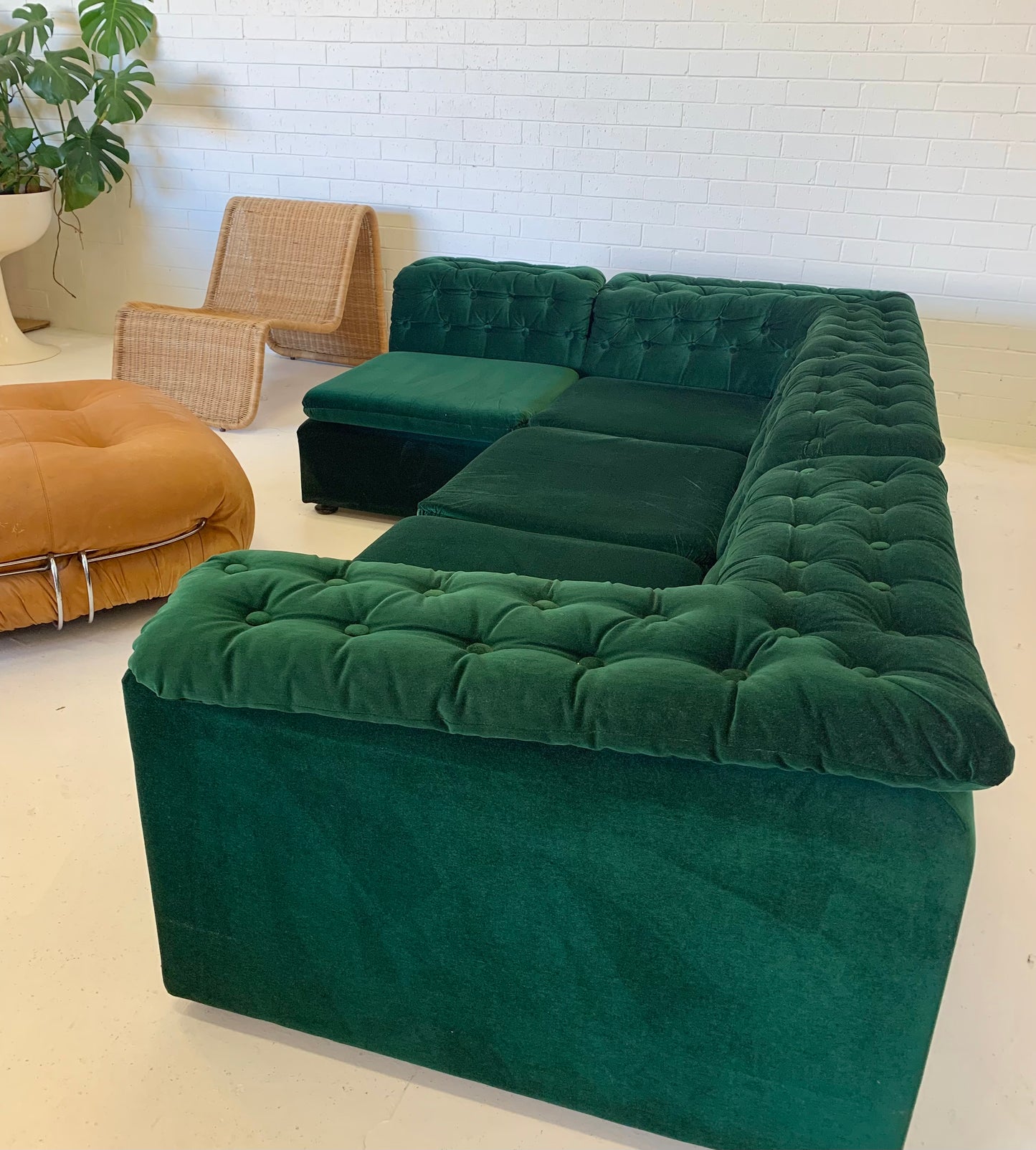 Vintage Fler Velvet Modular Sofa