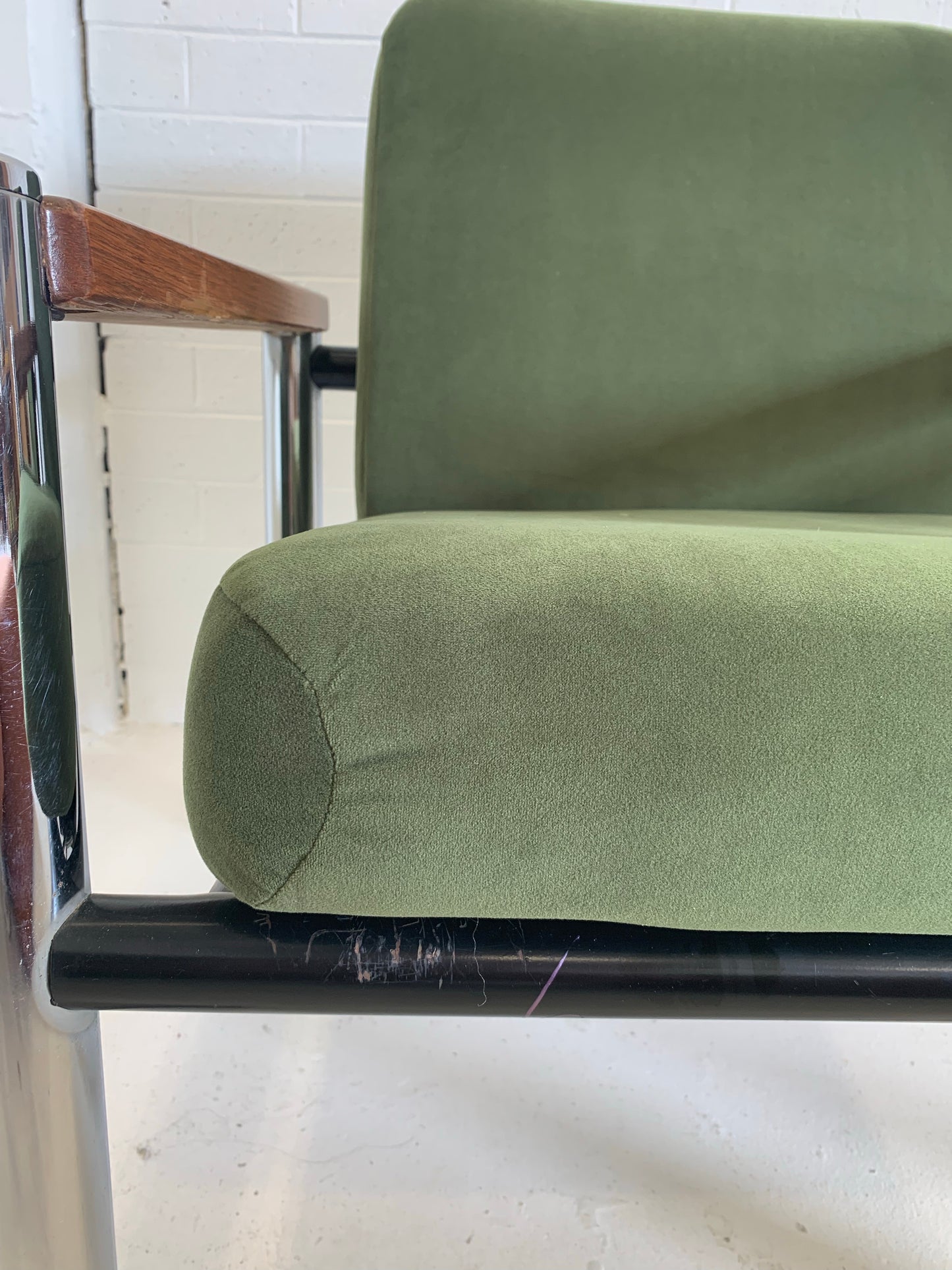 Vintage Teak and Chrome Sebel Armchairs