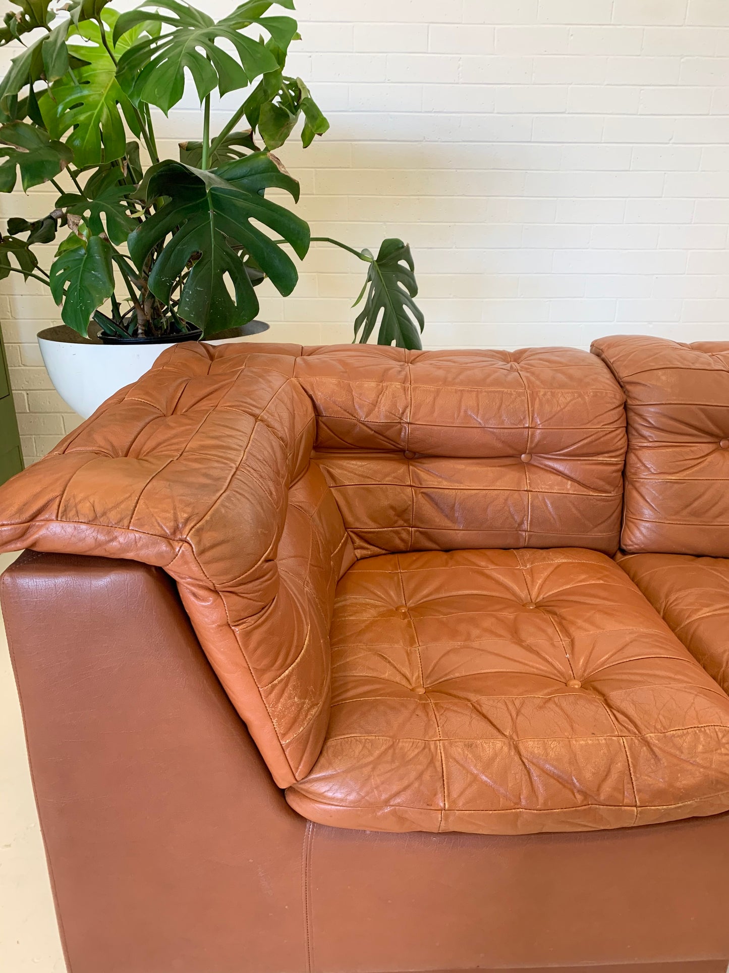 Vintage Leather Modular Sofa