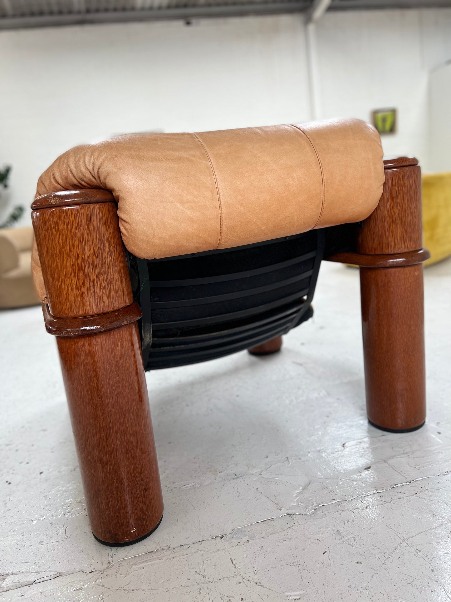 - Pacific Green Tan Leather Armchair