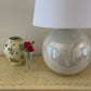 Large Vintage Opalescent Sphere Statement Lamp - Six Available