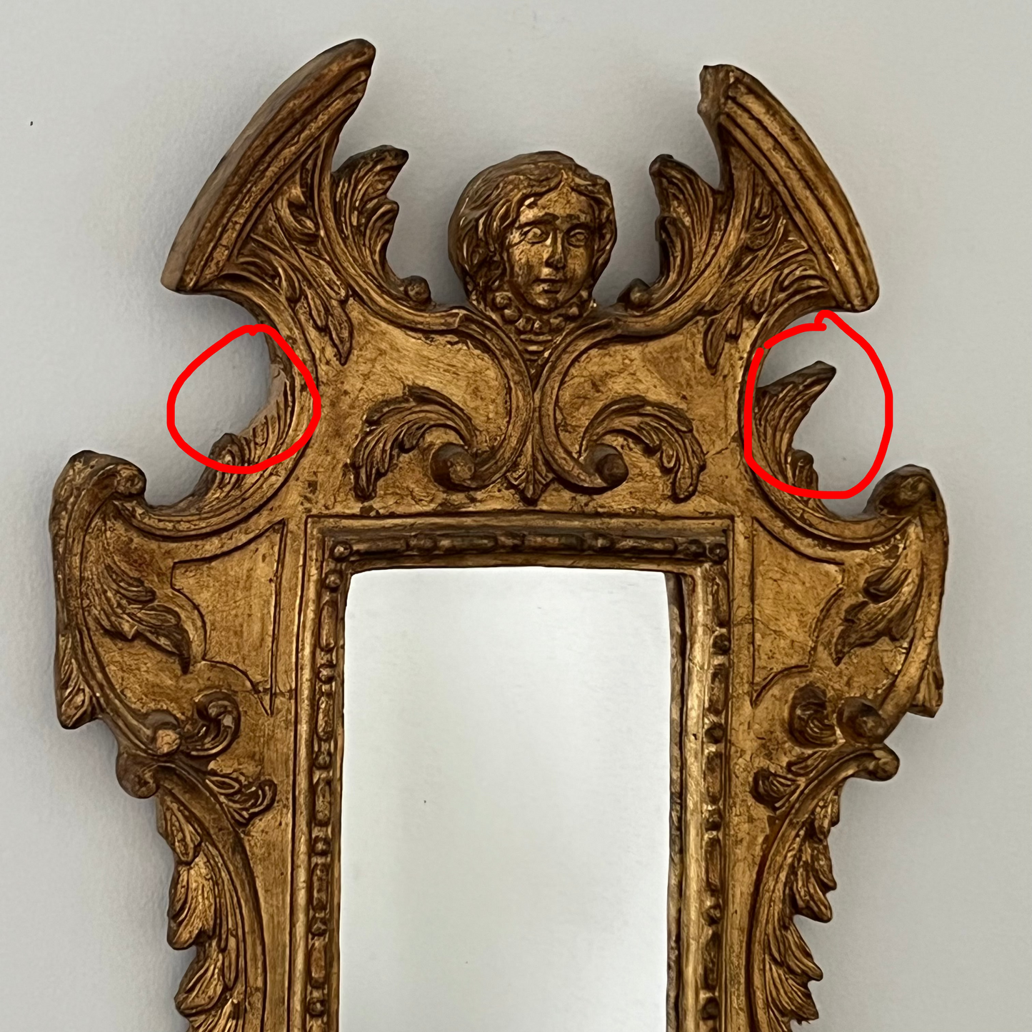 Antique Swedish Mirror, Late 19th C.