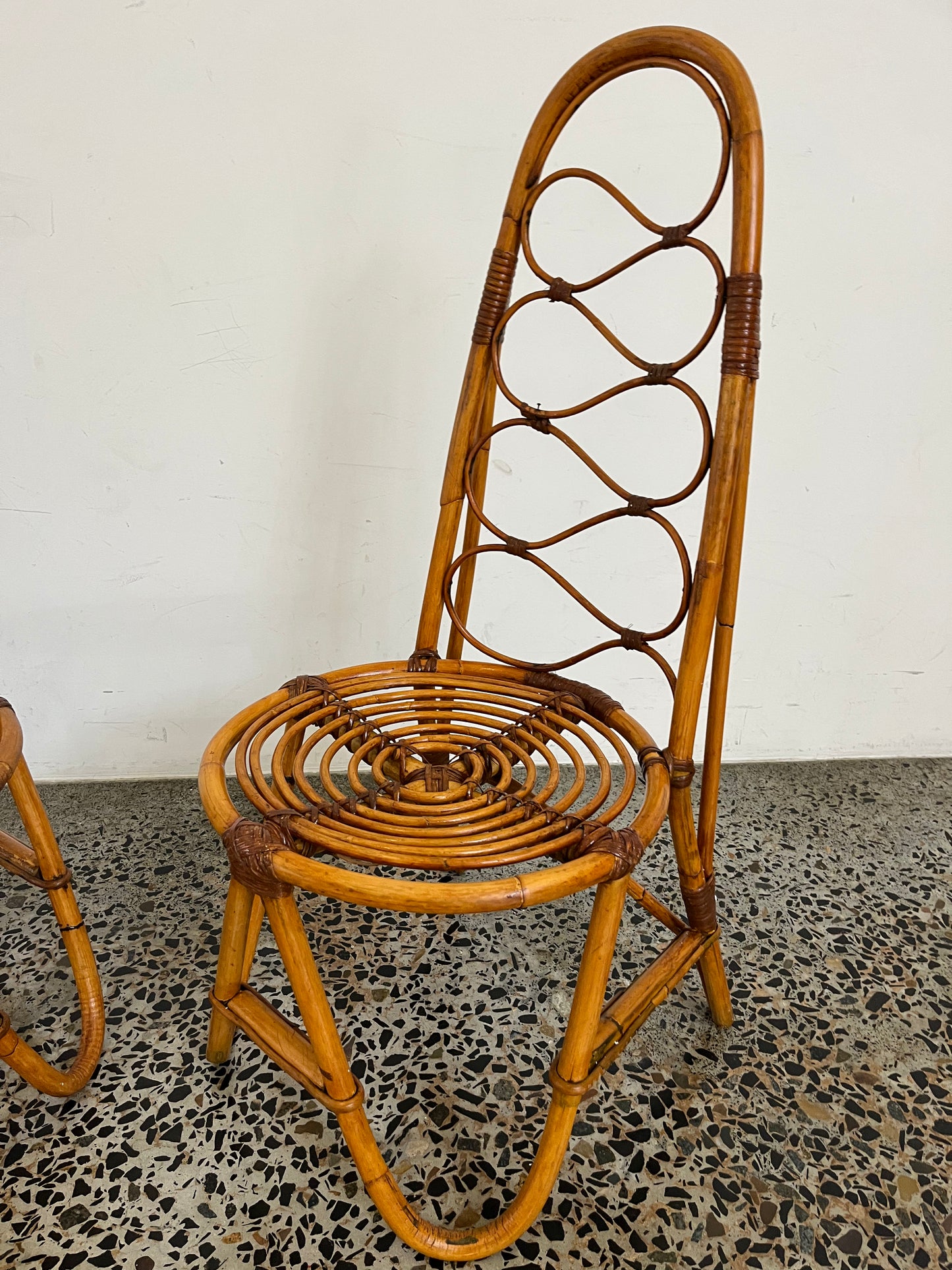 Italian 1960’s Bamboo Chair - One Available