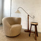 Sculptural Wool Boucle Swivel Chair by Design Warehouse