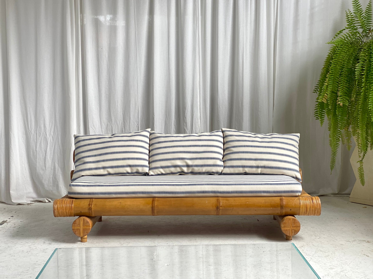 Vintage Bamboo Sofa Daybed