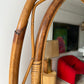 Vintage Italian Bamboo Mirror by Bonacina