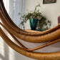 Vintage Italian Bamboo Mirror by Bonacina
