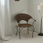 - Curvy Iron and Cane Armchair