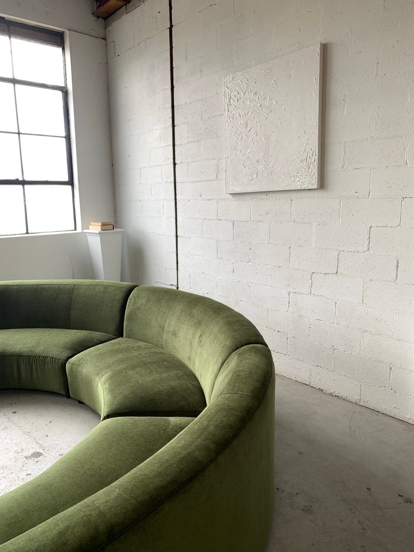 Bespoke Velvet Modular in Deep Botanical Green