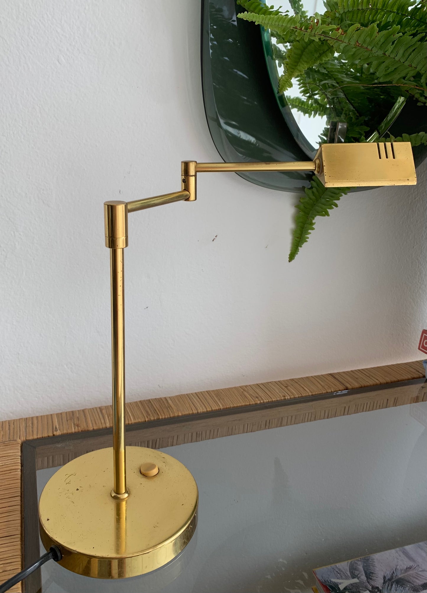 Vintage Brass Swing Lamp
