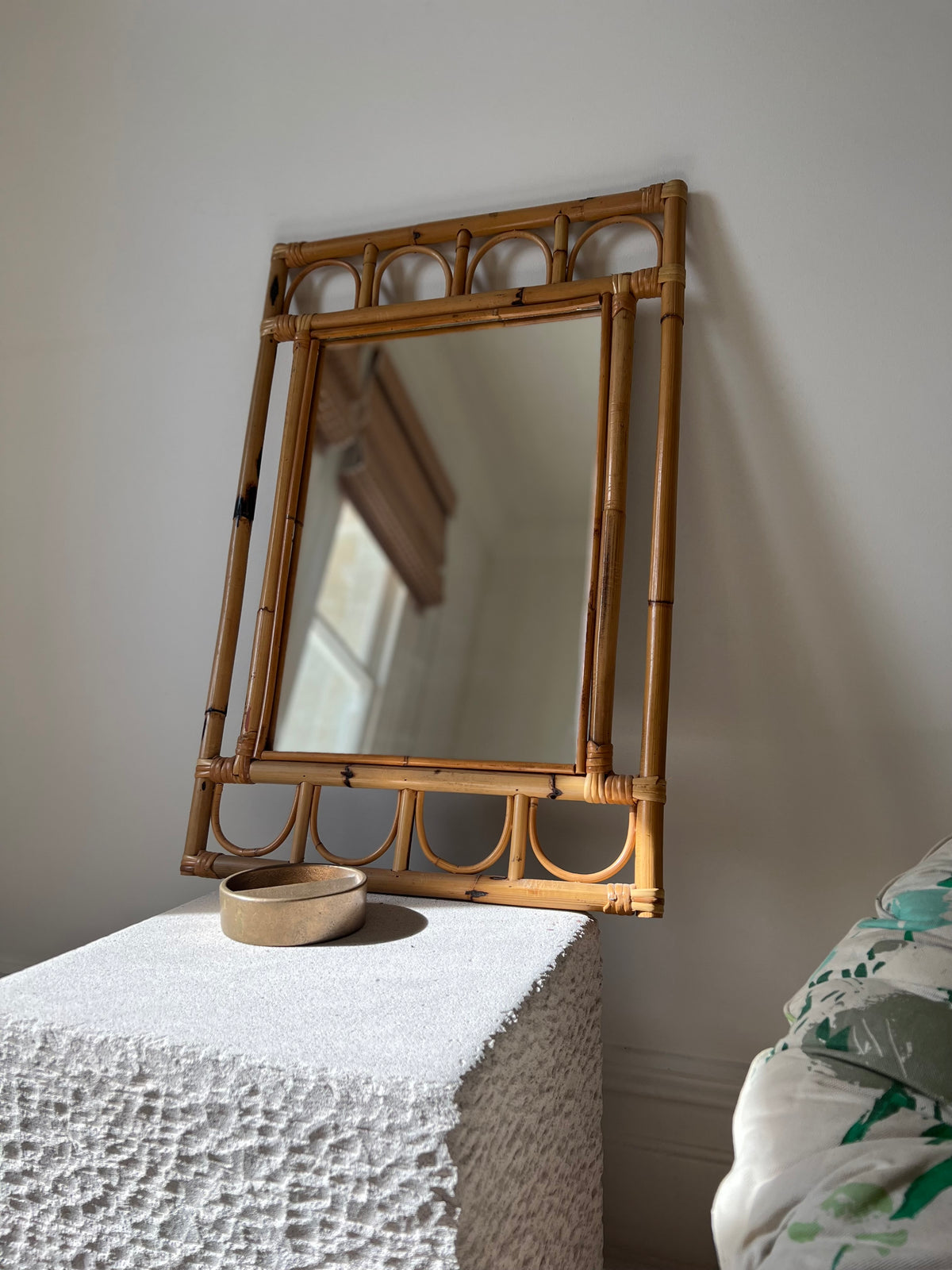 Vintage Cane Mirror