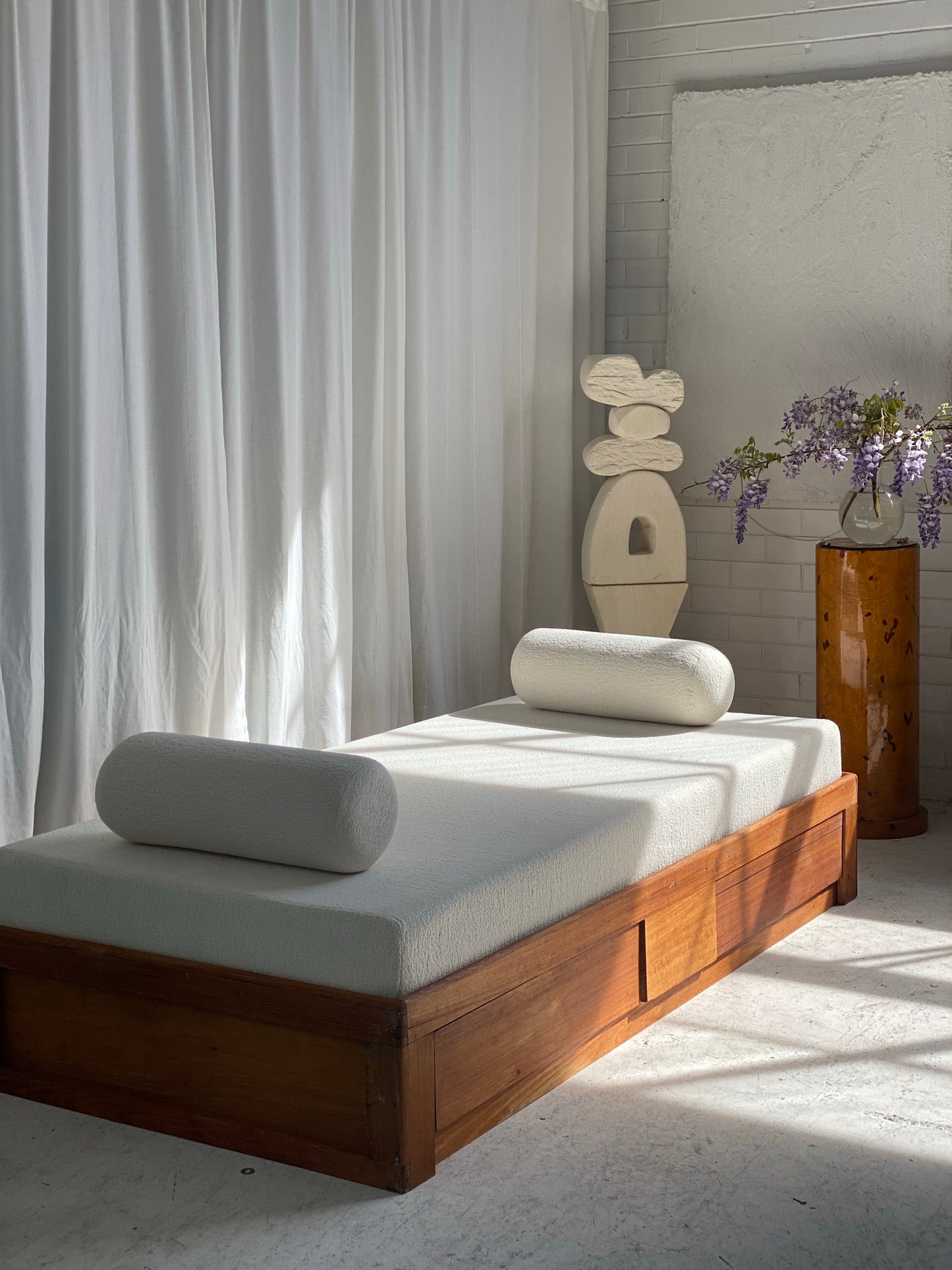 Vintage Handmade Wooden Daybed Sofa